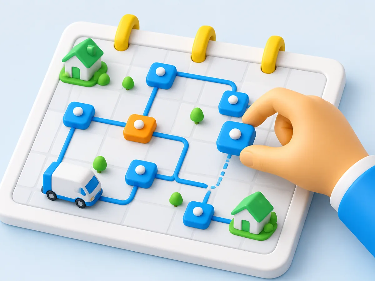 Ajustement d’une tournée optimisée dans le planning